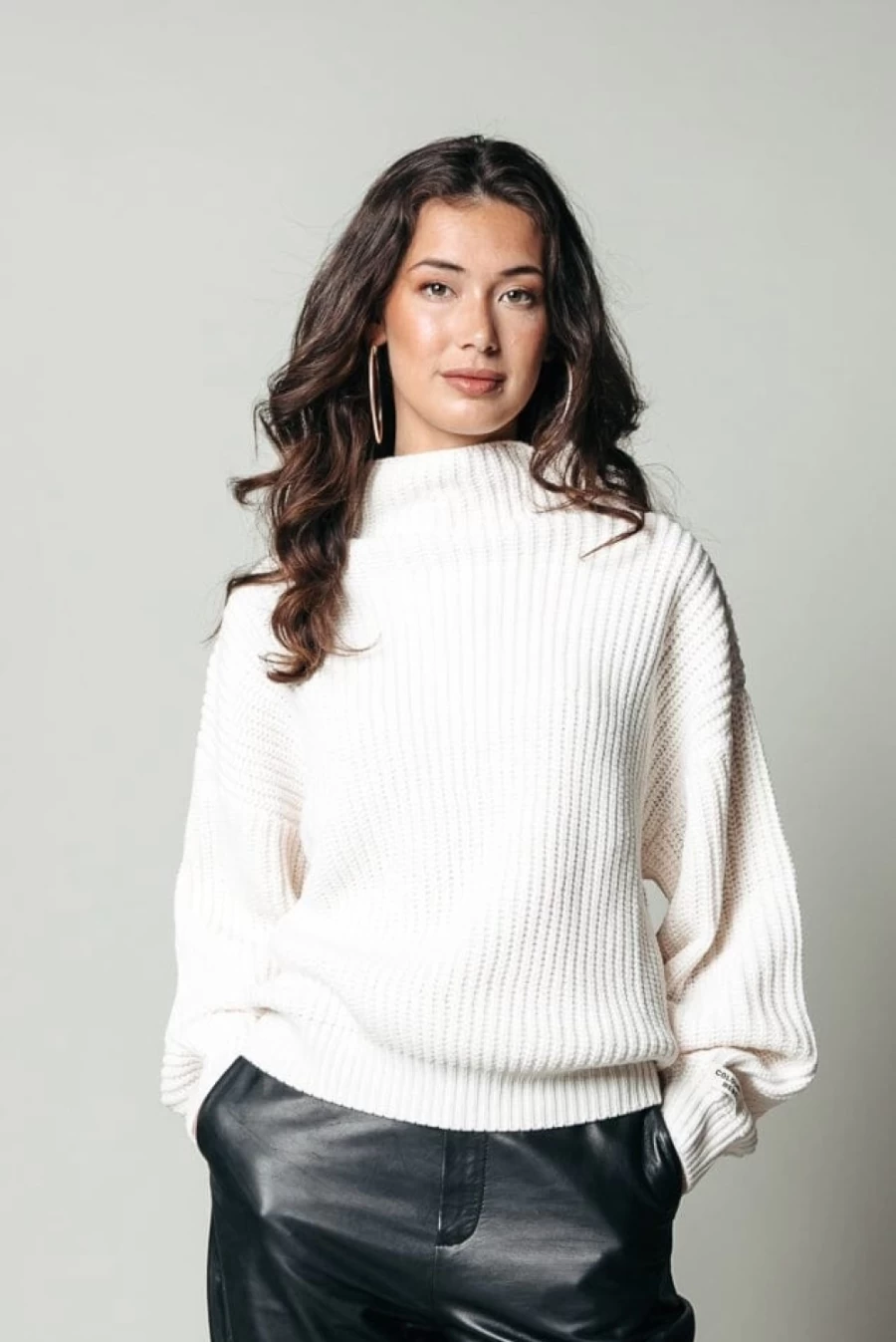 Colourful Rebel Women's Vicca Knit Off White Sweater